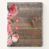 Carnet Ustensiles de cuisine en bois Roses roses Recette  (Dos)