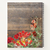 Carnet Ustensiles de cuisine Fleur sauvage rouge Recette (Dos)