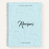 Carnet Ustensiles de cuisine illustrés Recette personnali (Devant)