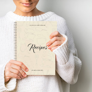Carnet Ustensiles de cuisine illustrés Recette personnali