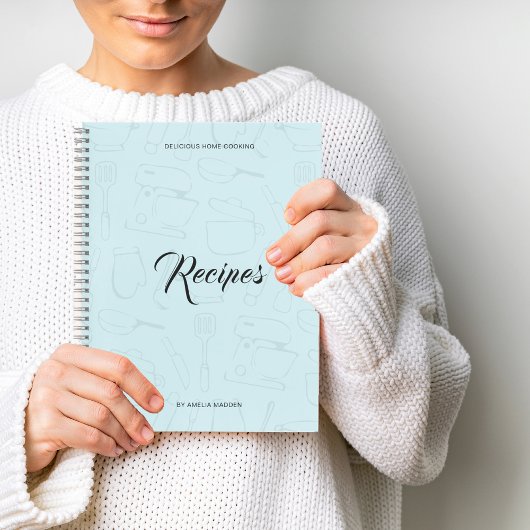 Carnet Ustensiles de cuisine illustrés Recette personnali