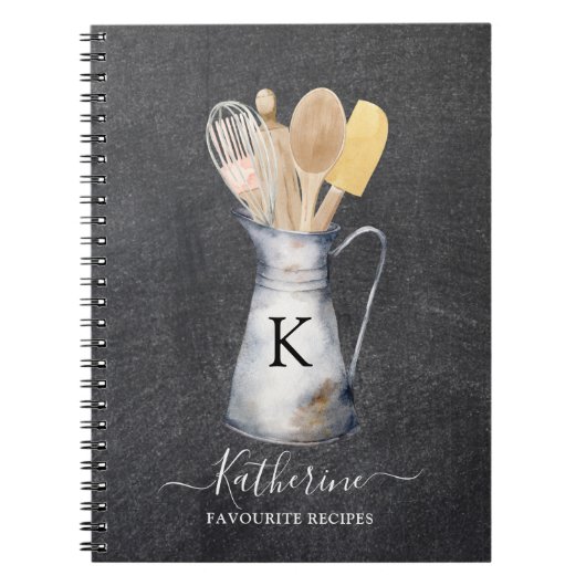 Carnet Ustensiles de cuisine personnalisés Pot Recette (Devant)