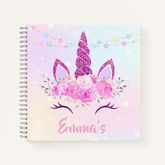 Carnet Ustom Unicorn Sketchbook for Kids  (Devant)