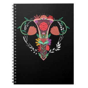 Carnet Uterus Flower Women Rights Feminism Pro-Choice