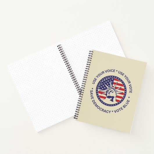 Carnet Utiliser Votre Vote Insigne De Liberté Patriotique (Intérieur)
