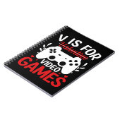 Carnet V est pour Jeux Vidéos avec Valentine Crossing Out (Côté gauche)