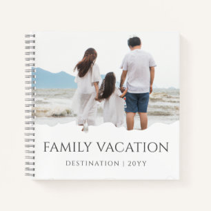 Carnet Vacances de Famille Élégantes Photo de Voyage en