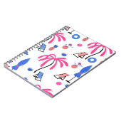 Carnet Vacances d'été : Palm Trees Ananas Motif (Côté gauche)