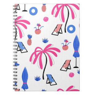 Carnet Vacances d'été : Palm Trees Ananas Motif