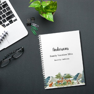 Carnet Vacances en famille bois forêt animaux cerfs