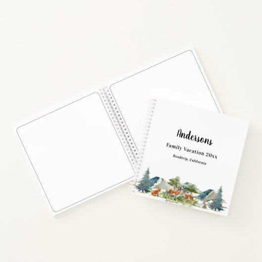 Carnet Vacances en famille bois forêt animaux cerfs (Intérieur)