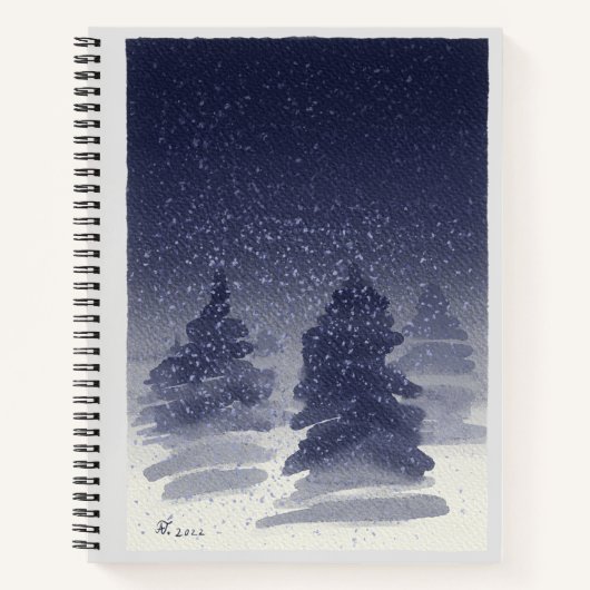 Carnet Vacances hiver Watercolor (Devant)
