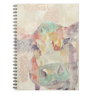 Carnet Vache à collage de ferme d'aquarelle