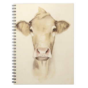 Carnet Vache aux animaux   de grange d'aquarelle