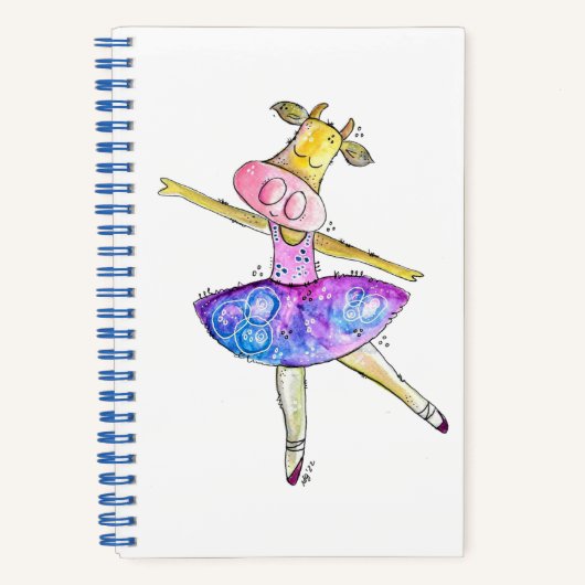 Carnet Vache blanche mignonne (Recto)