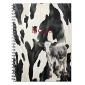 Carnet Vache blanche noire (Devant)
