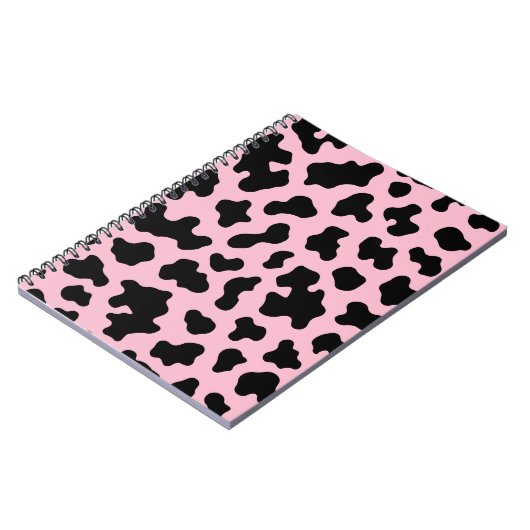 Carnet Vache blanche noire et rose Imprimer (Côté gauche)