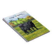 Carnet Vache d'Angus noir et veau mou en pâturage d'été (Côté Droit)