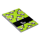 Carnet Vache de nom personnalisée en vert (Côté Droit)