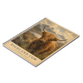 Carnet Vache des Highlands Écosse VINTAGE (Côté gauche)