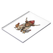 Carnet Vache des Highlands et poulets de Noël Gravure vin (Côté gauche)