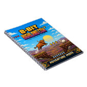 Carnet Vache des Highlands, Rétro Pixel Art 8-Bit (Côté Droit)