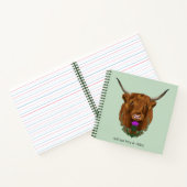 Carnet Vache Écossaise des Highlands Thistle Celtique Vio (Intérieur)