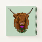 Carnet Vache Écossaise des Highlands Thistle Celtique Vio (Dos)