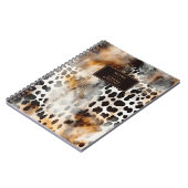 Carnet Vache Empreinte de léopard Art Abstrait (Côté gauche)