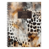 Carnet Vache Empreinte de léopard Art Abstrait (Devant)