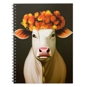 Carnet Vache fleurie