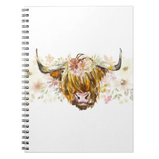 Carnet Vache florale des Highlands