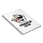 Carnet Vache française jeu de mots drôle d'animal (Côté Droit)