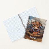 Carnet Vache Highland avec Carnegie Tartan Scarf (Intérieur)