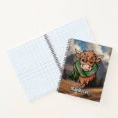 Carnet Vache Highland avec Glenbar MacAlister Tartan Scar (Intérieur)
