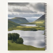 Carnet Vache Highland avec Gordon Robe Tartan Écharpe (Dos)