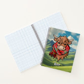 Carnet Vache Highland avec Kerr Tartan Scarf (Intérieur)