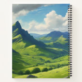 Carnet Vache Highland avec Leslie Chasse Tartan Écarf (Dos)