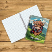Carnet Vache Highland avec MacLachlan Tartan Scarf