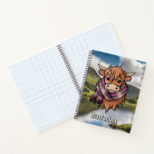 Carnet Vache Highland avec robe MacFarlane Écharpe Tartan (Intérieur)