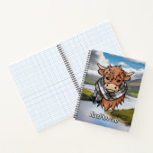 Carnet Vache Highland avec robe MacPherson Écharpe Tartan (Intérieur)