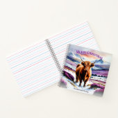 Carnet Vache Highland dans l'aquarelle de neige (Intérieur)