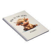 Carnet Vache Highland Nouveau Dans Le Troupeau (Côté Droit)