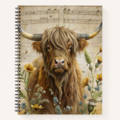 Carnet Vache Highland Rustique (Devant)