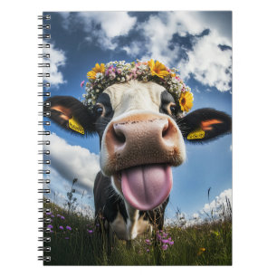 Carnet Vache joyeuse en fleur