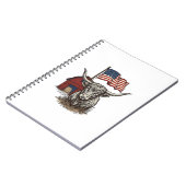 Carnet Vache Longhorn Patriotique et Conception Vectoriel (Côté gauche)