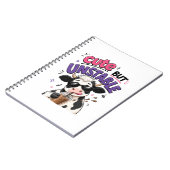 Carnet Vache mignonne mais instable avec café glacé (Côté gauche)