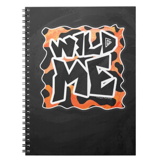 Carnet Vache Noir et Orange Wild Me (Devant)