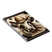 Carnet Vache paysanne blonde drôle (Côté Droit)