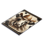 Carnet Vache paysanne blonde drôle (Côté gauche)